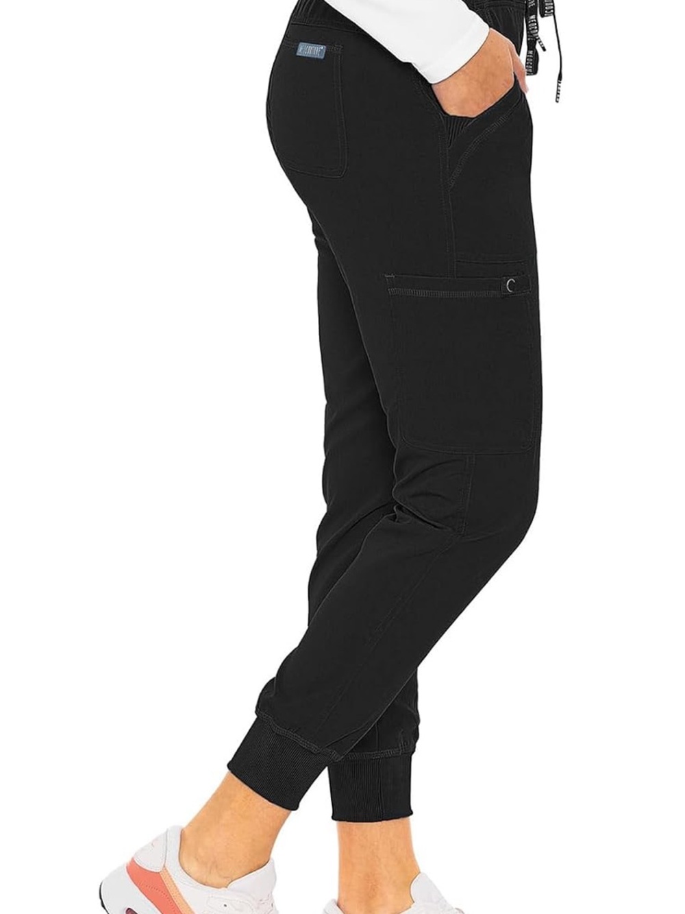 Med Couture Women's Black Jogger Cargo Pants